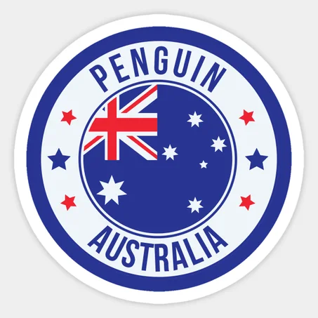 Penguin, Blue Australia Sticker