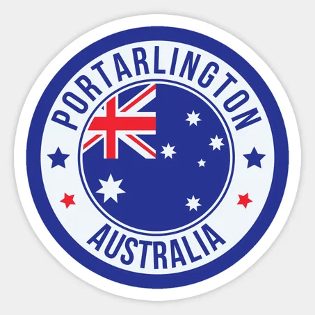 Portarlington, Blue Australia Sticker