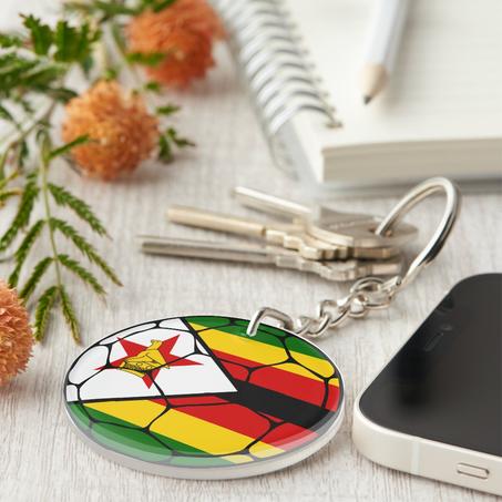 Zimbabwe Football Keychain