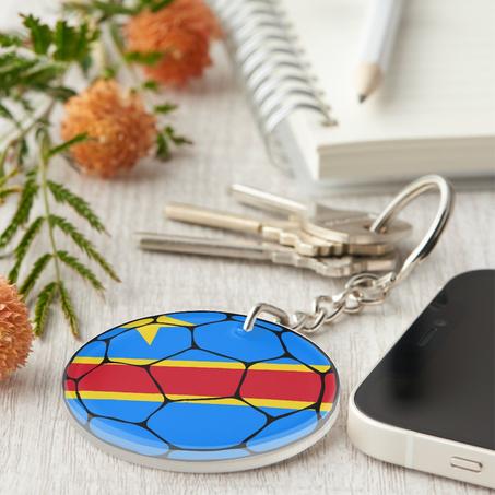 DR Congo Football Keychain