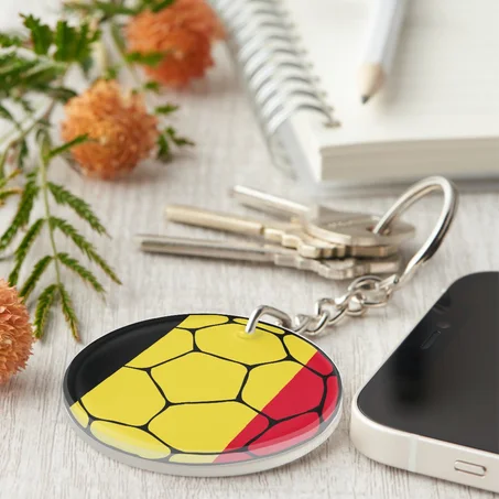 Belgium Football Flag Keychain