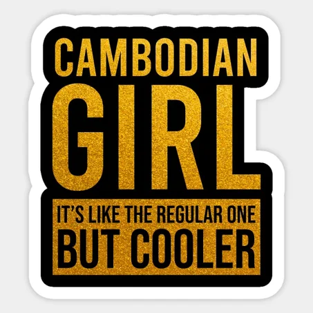 Cambodian girl funny Sticker