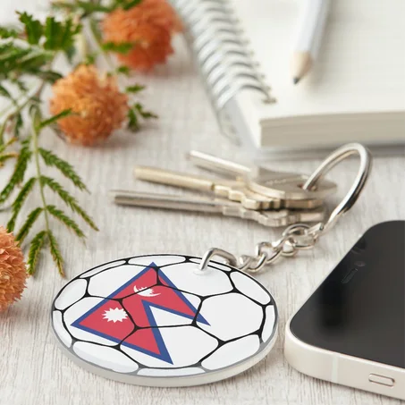 Nepal Football Keychain