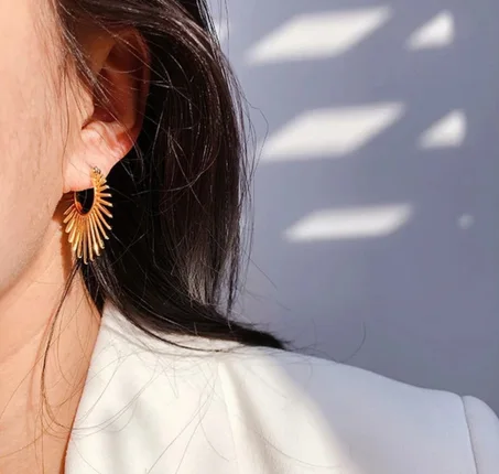 Boucle d'oreilles en acier inoxydable