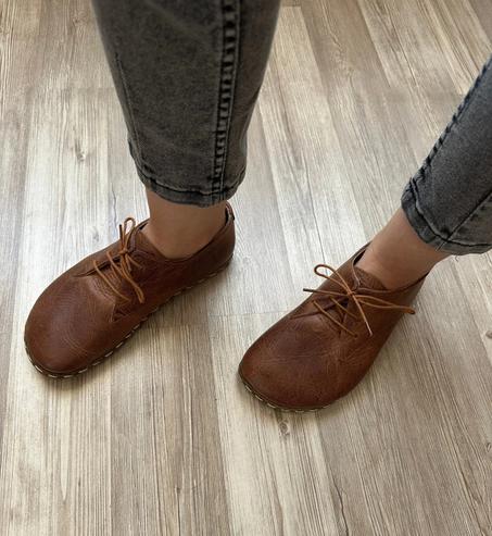 Chaussures minimalistes femme en cuir véritable