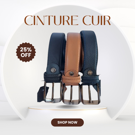 Pack  3 Ceintures EN CUIR Homme