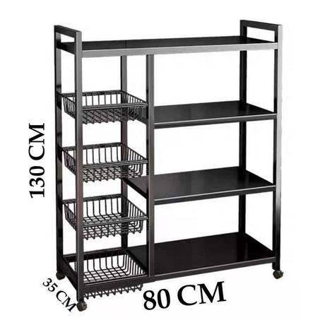 رف التخزين المتحرك بـ 4 طبقات Inoxydable