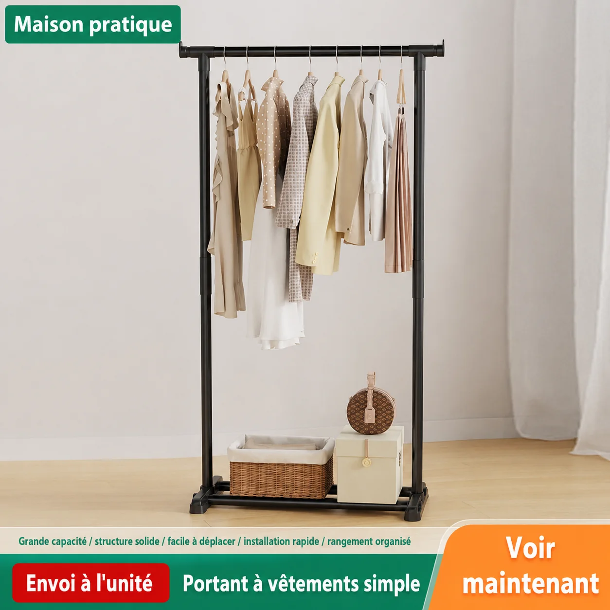 Portant à vêtements mobile