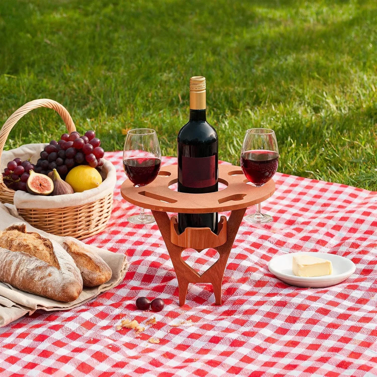 Porte-bouteille et verres