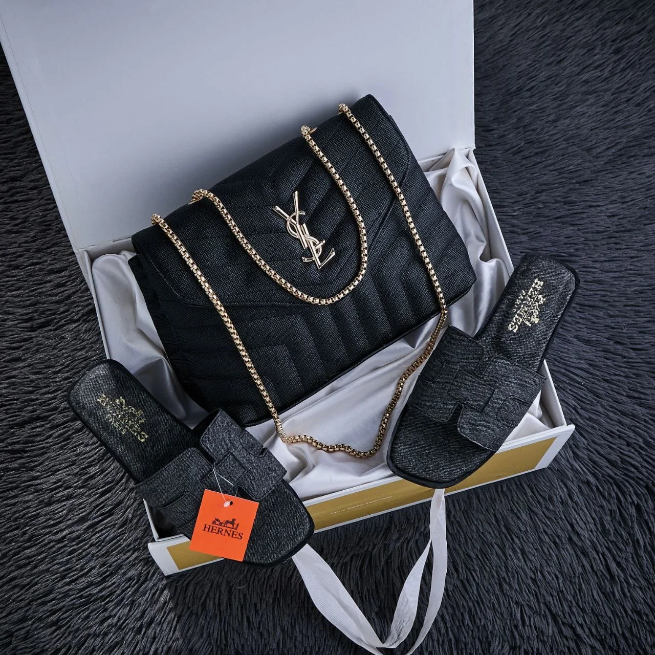 Pack sac + sandale YSL