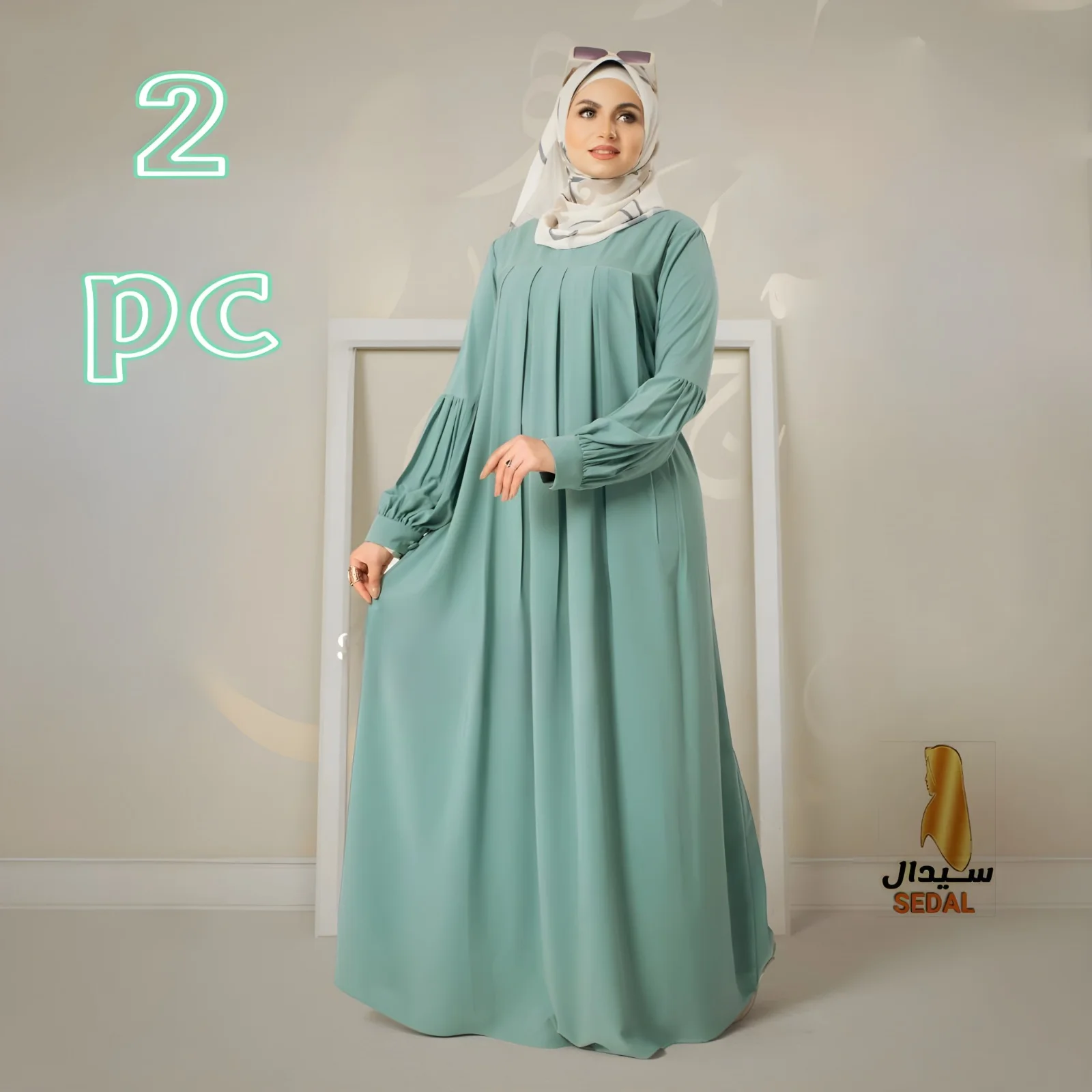 عبايات الاميرات 2 قطع بالفولار