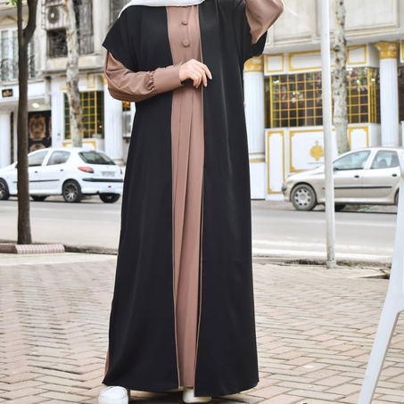 عباية أربع قطع ثوب كريب حرير