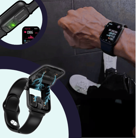 TWS الذكية 2 في 1 مع سماعات أذن Tuanzi X8S ساعة