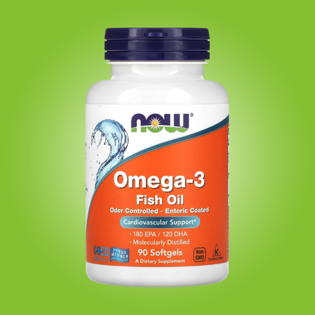 زيت سمك أوميغا-3، 1000 ملجم، 180 حمض إيكوزابنتانويك (EPA) - 120 حمض الدوكوزاهيكسنويك (DHA) - 90 كبسولة