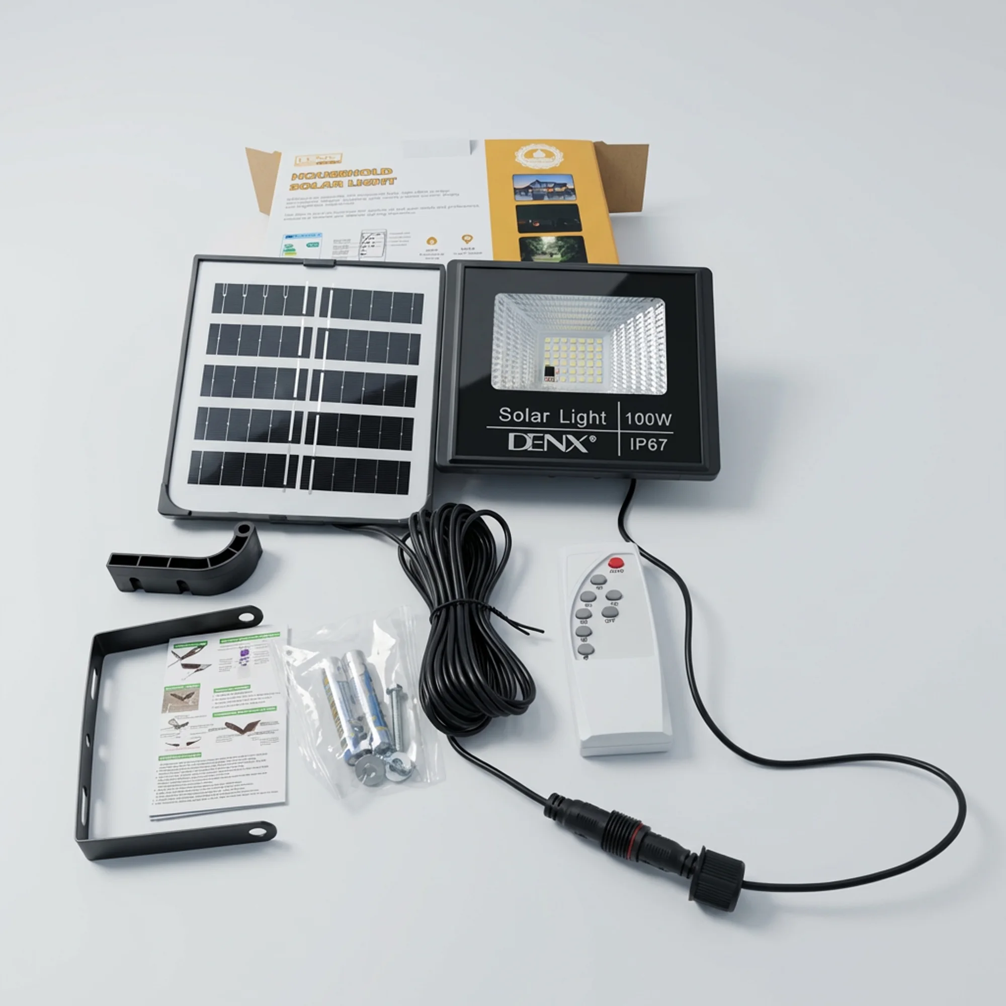 كشاف الطاقة الشمسية للمنزل 100 واط دينيكس