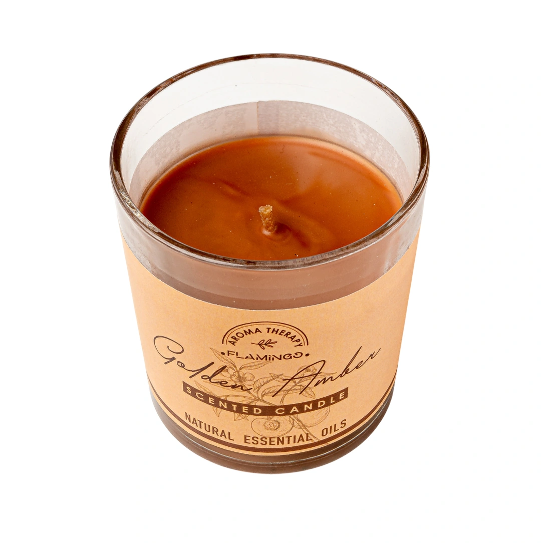 Golden Amber Aroma Therapy Candle