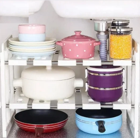 رف متعدد الاستخدامات قابل للتعديل مع رفوف مزدوجة