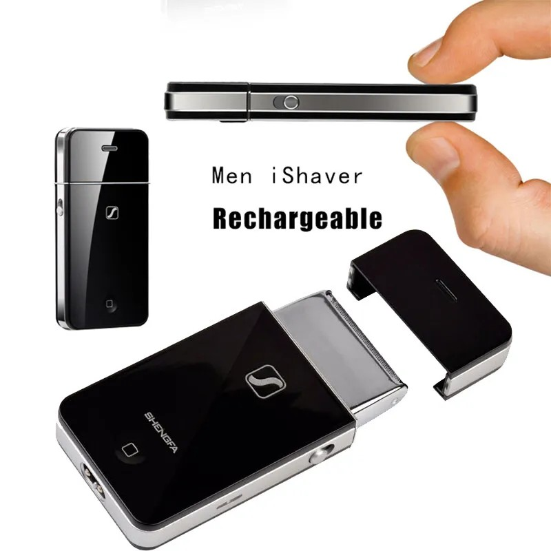 ماكينة حلاقة كهربائية قابلة لإعادة الشحن - Rechargeable Electric Shaver (Black)