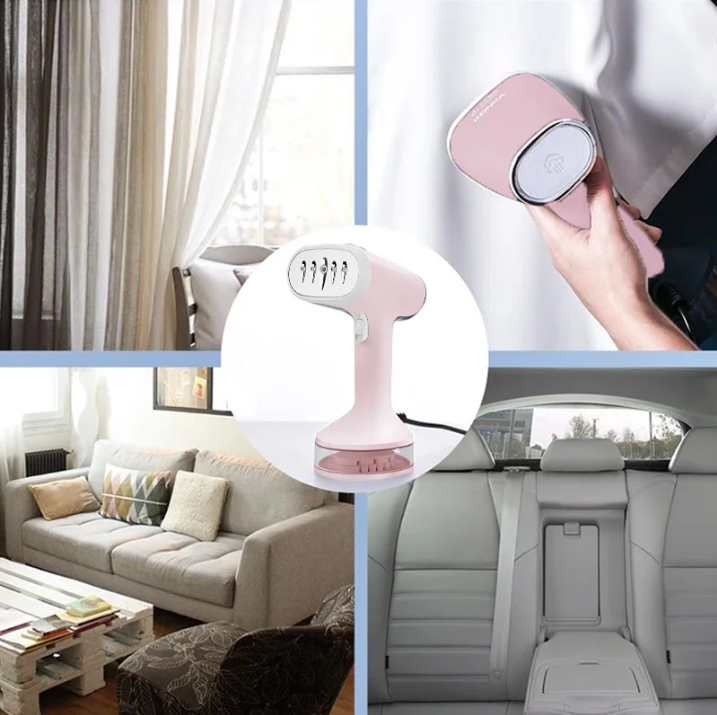 مكواة بخار ملابس محمولة - Portable Garment Steam Iron (Pink)