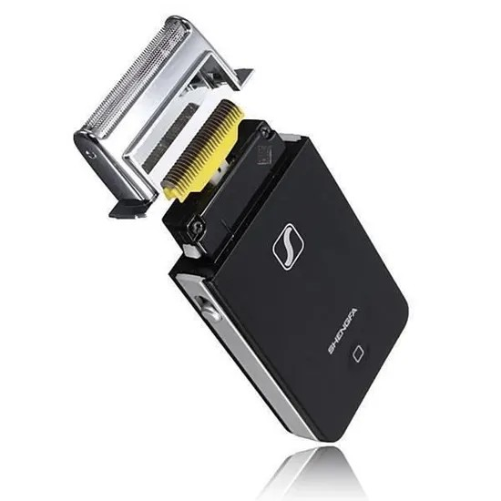 ماكينة حلاقة كهربائية قابلة لإعادة الشحن - Rechargeable Electric Shaver (Black)