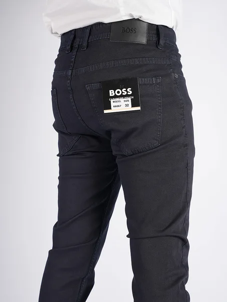 Pantalon en toile piqué de coton 5 poches Ref-BS4328PQ ( Noir )