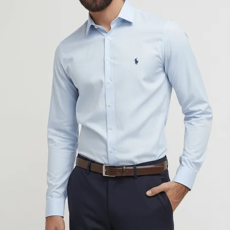 Pack de 4 Chemises Ralph En pur Coton ( Noir + Blanche + Beige + Bleu ciel )