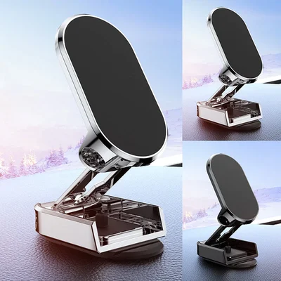 Foldable metal car phone holder