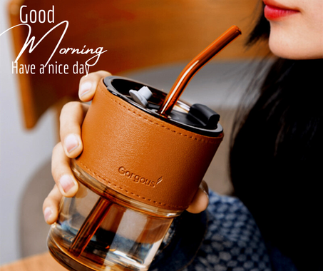 Verre à café en cuire