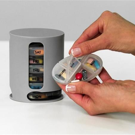 صندوق حبوب دواء أسبوعية برو منظم حقيبة تابلت كبيرة