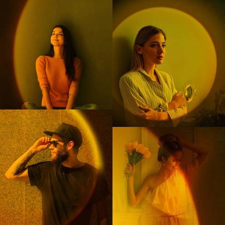 مصباح غروب الشمس LED USB ضوء النيون قوس قزح الليلي جهاز عرض التصوير الفوتوغرافي جدار الإضاءة الغلاف الجوي لغرفة النوم ديكور المنزل هدية