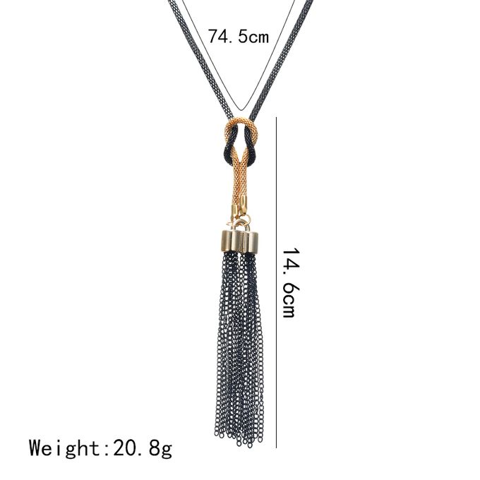 New Female Pendant Tassel Long Chain Necklace