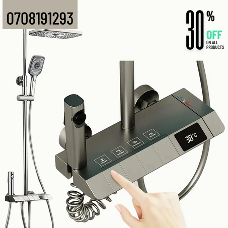 🚿 دوش Piano الذكي بشاشة حرارة رقمية – رفاهية بين يديك