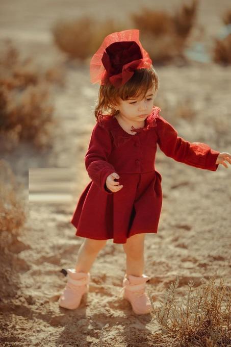 فستان لغاية 12 سنة قطعتين خامة شتوي تقيلة مضلعه مبطن بالكامل