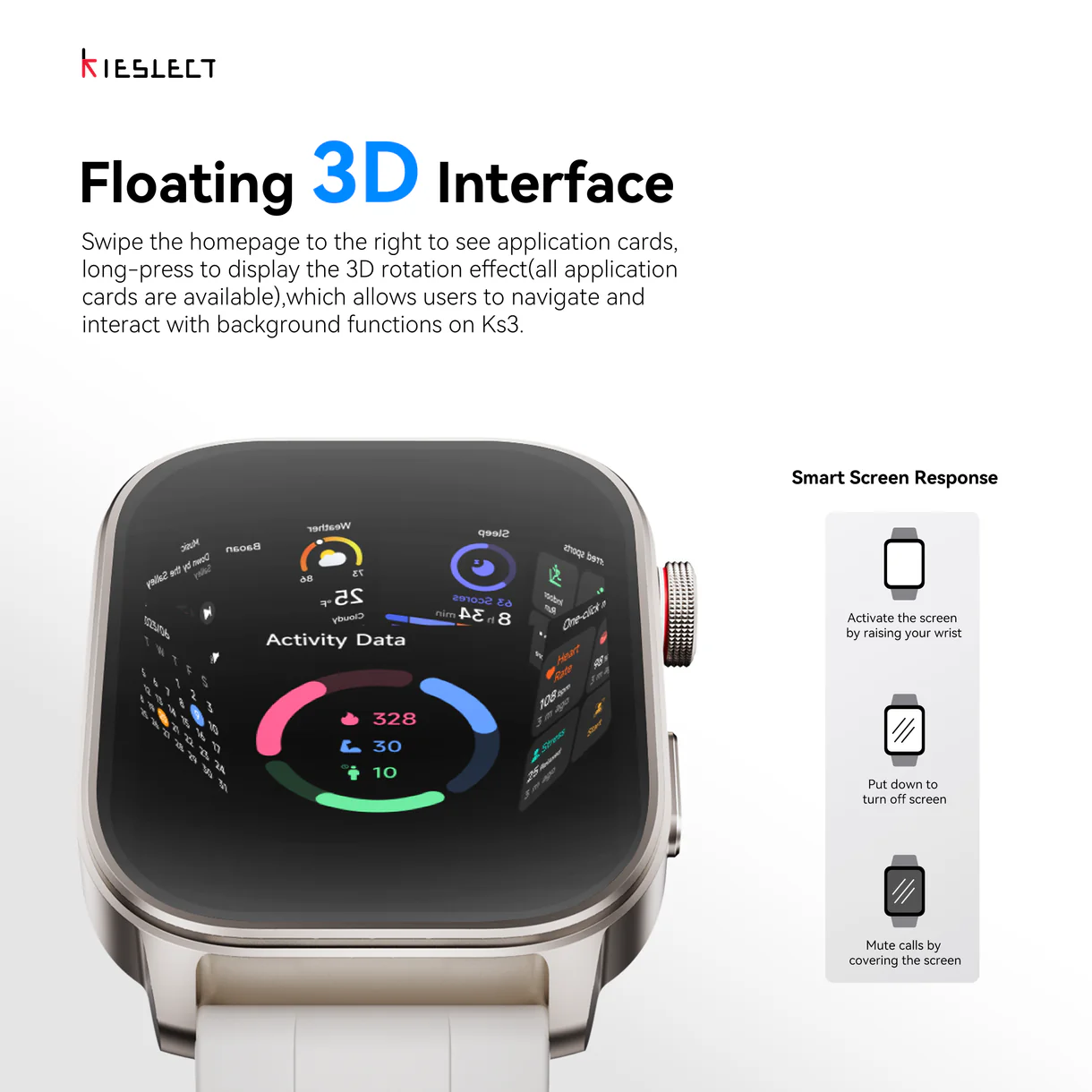 Kieslect KS3 ELITE GPS Positioning 5ATM Waterproof + ( Bracelet cuir offert )