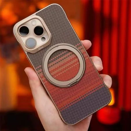 Carbon Fiber Texture Magsafe design iPhone Case