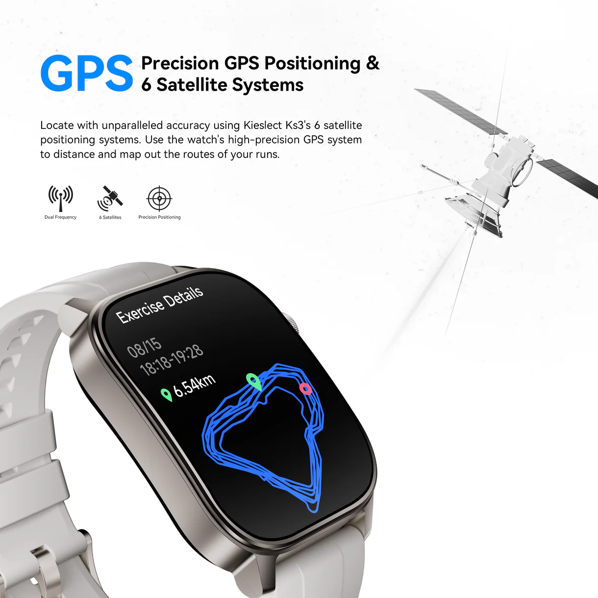 Kieslect KS3 ELITE GPS Positioning 5ATM Waterproof + ( Bracelet cuir offert )