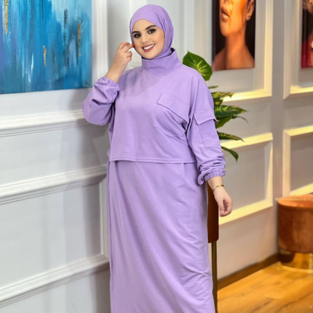 كسوة راقية من قطعتين كسوة فوقها جيلي بثوب مونطوني