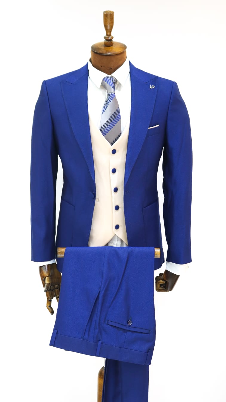 Costume Bleu – 3 Pièces