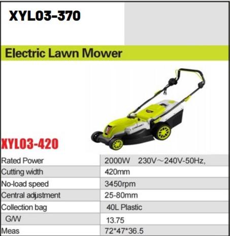TONDEUSE A GAZON ELECTRIQUE   réf : XYL03-370