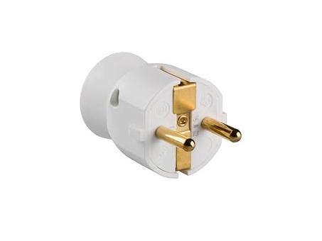 050187 – Steckdose mit beweglichen Kopf schwenkbar, 230 V, 3680 W) blanco