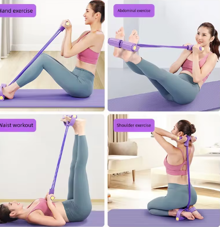 جهاز تمارين مقاومة بشد الحبل | مثالي لشد البطن والخصر وتمارين الجسم بالكامل.