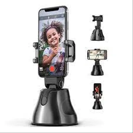 YTGEE 360 AI Motion Tracking Phone Holder Gimbal Rotate Face Track Holder Live Video Record Selfie Shooting Smart Robot Stand