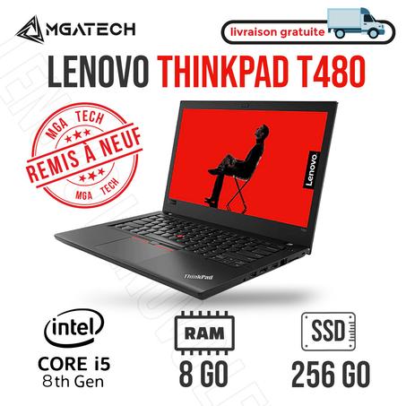 Lenovo ThinkPad T480 Intel i5-8350U I 8 Go I 256Go SSD 14″ FHD Remis à Neuf