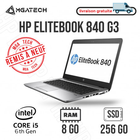 Hp Elitebook 840 G3 Core i5-6300U 8Go 256 Go SSD