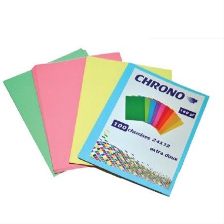 Chemises CHRONO 180g 24 x 32cm multi couleur – Paquet de 100