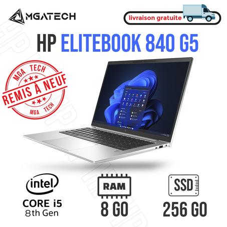 HP EliteBook 840 G5 Core i5-8350U I 8Go I 256 Go NVMe I Win 10Pro I 14″ Full HD - Remis à Neuf