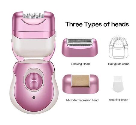 الماكينة النسائيه من ماركة DSB مجموعه العناية 5✖️1 تتضمن مزيل شعر الوجه وحلاقه الساقين وتنعيم القدمين وتشذيب البكيني 😁