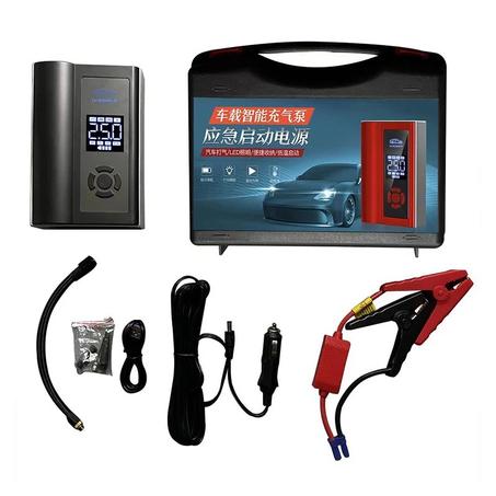 3✖️1 جهاز الطوارىء الكهربائي باور بنك لتشغيل بطارية السياره المعطلة وشحن الهواتف وتعبئة اطارات السيارة وبقوه 16000 امبير حقيقي 😍