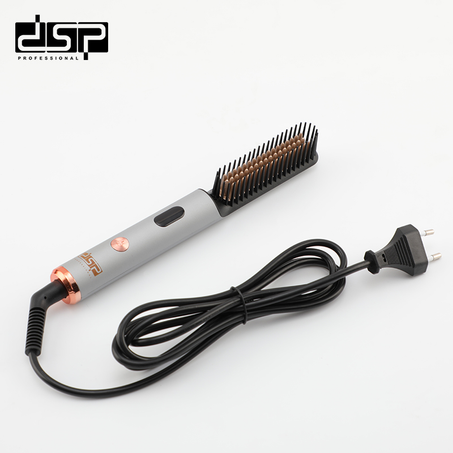 مشط تصفيف ساخن 2✖️1 لتنعيم الشعر أو اللحية من ماركة DSP مشط فرد الشعر مقاوم للحرارة، تحكم رقمي في درجة الحرارة وآمن على الشعر