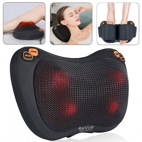 وسادة تدليك شياتسو لعلاج الآلام تصلب الرقبة بالوسادة الاهتزازية ومصممة خصيصاً للتكيف مع الرقبة وتدليكها لتخفيف الآلام الرقبة